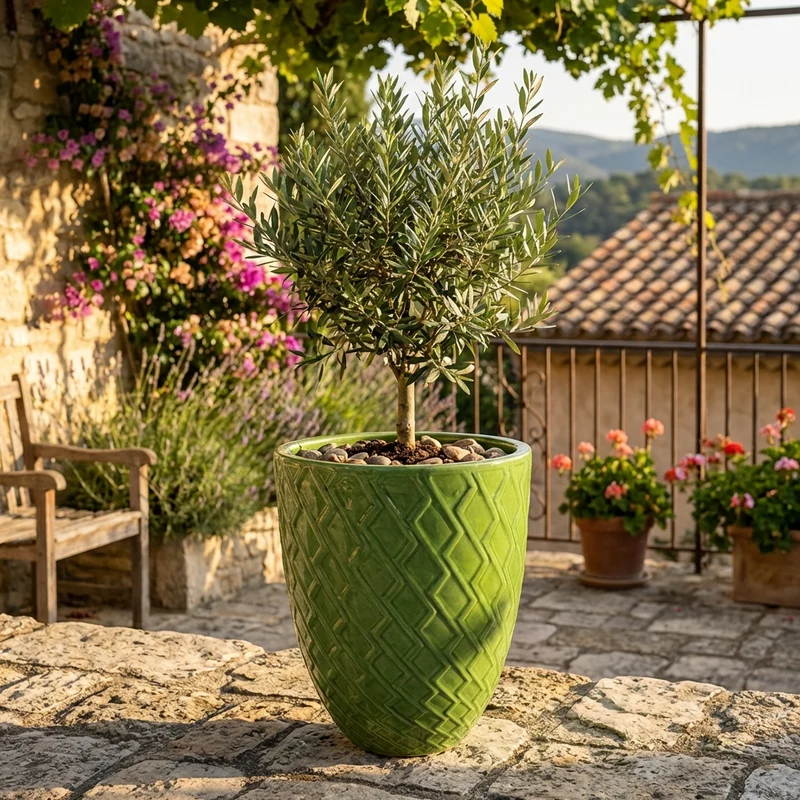 Pot ZEUS 41x55cm vert pomme