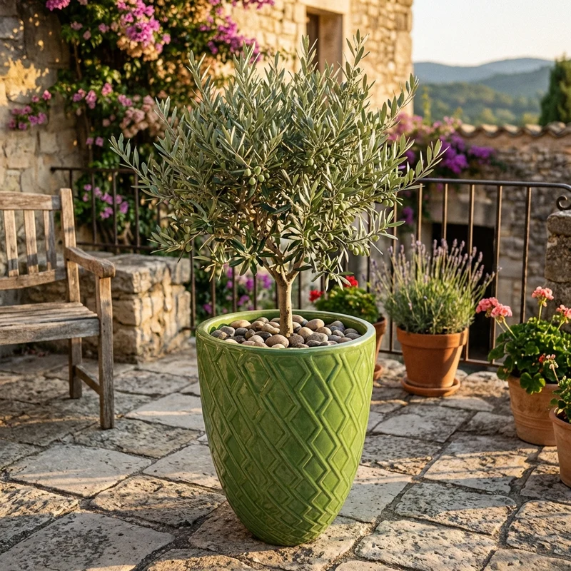 Pot ZEUS 41x55cm vert pomme