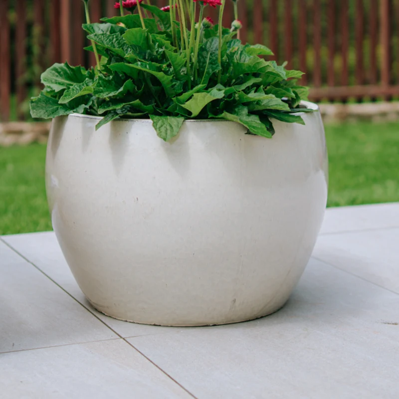 Pot ROMULUS 21x15cm crème