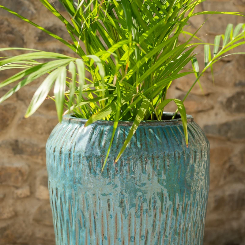 Pot POMPADOUR 30x57cm bleu fer