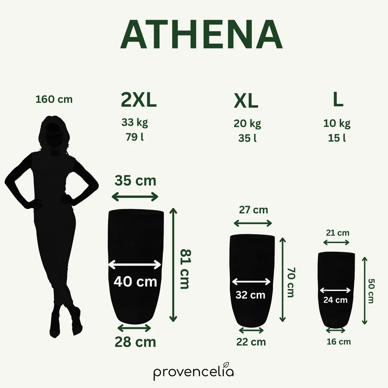 Pot ATHENA 31x70cm noir