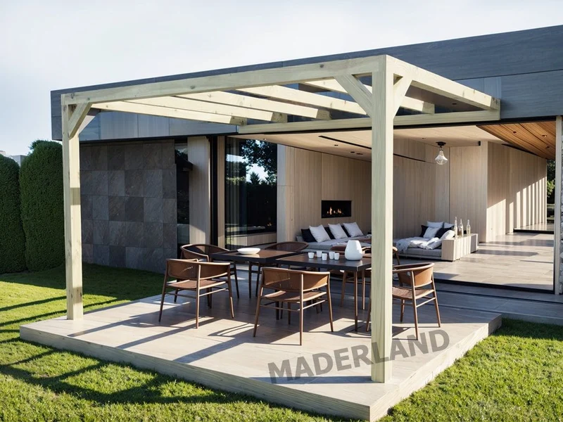 Pérgola de Madera Laminada Adosada - BURGOS