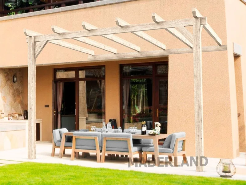 Pérgola de Madera Laminada Adosada - CÁDIZ