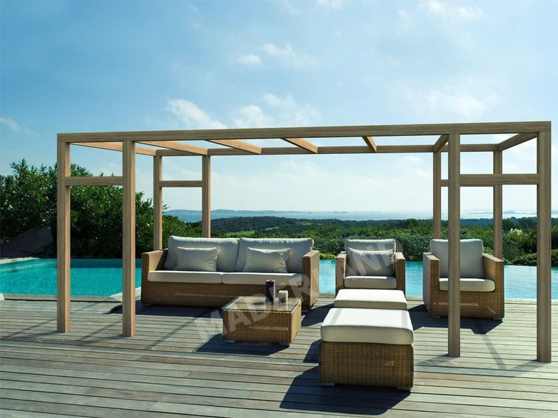 Pérgola de Madera Laminada Granada (Maderland) - Gardeneas