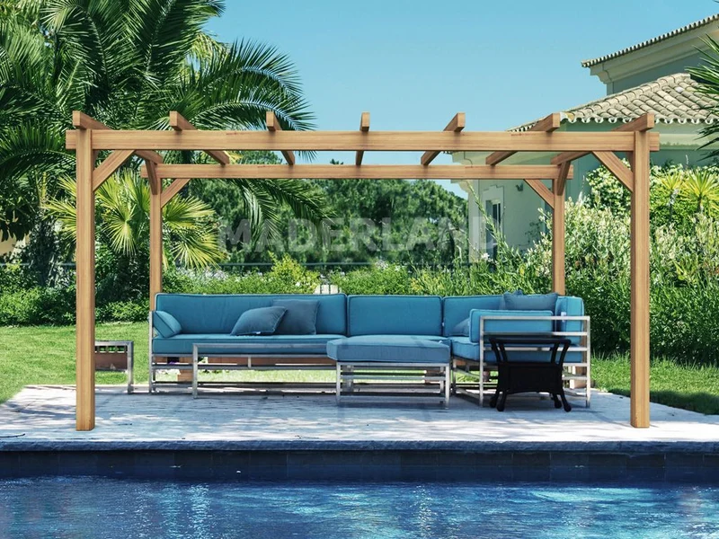 Pérgola de Madera Laminada Valencia (Maderland) - Gardeneas