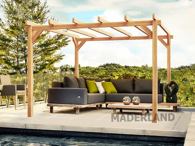 Pérgola de Madera Laminada Linares (Maderland) - Gardeneas