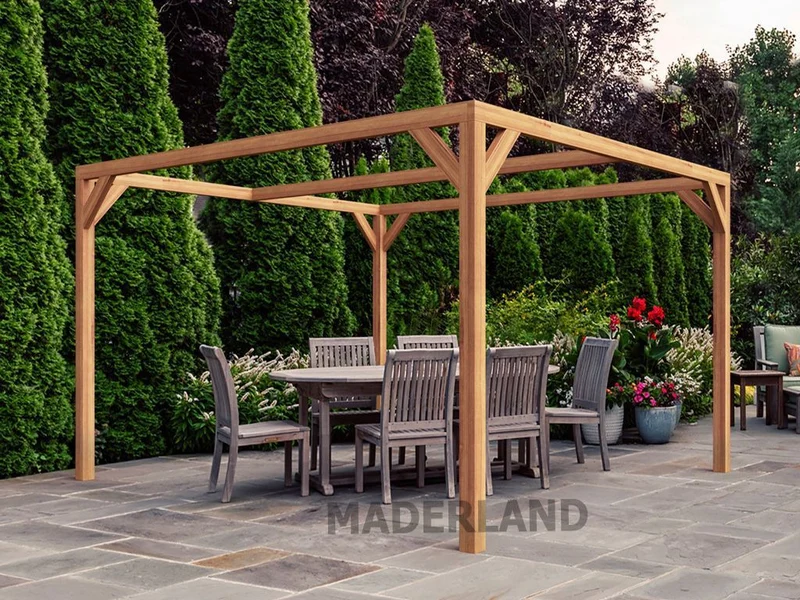 Pérgola de Madera Laminada Tarragona (Maderland) - Gardeneas