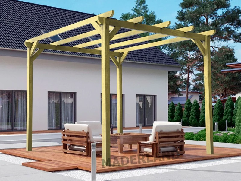 Pérgola de Madera Maciza Madrid (Maderland) - Gardeneas