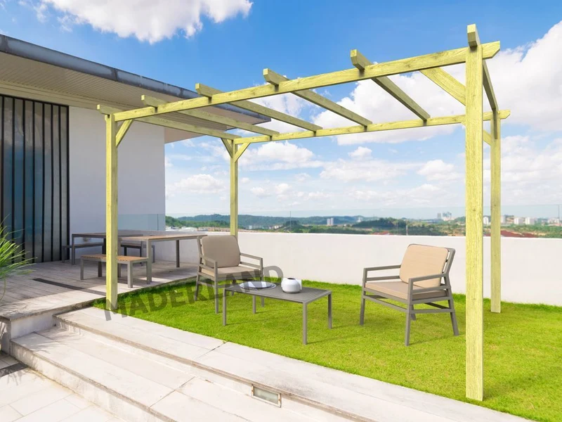 Pérgola de Madera Maciza Barcelona (Maderland) - Gardeneas
