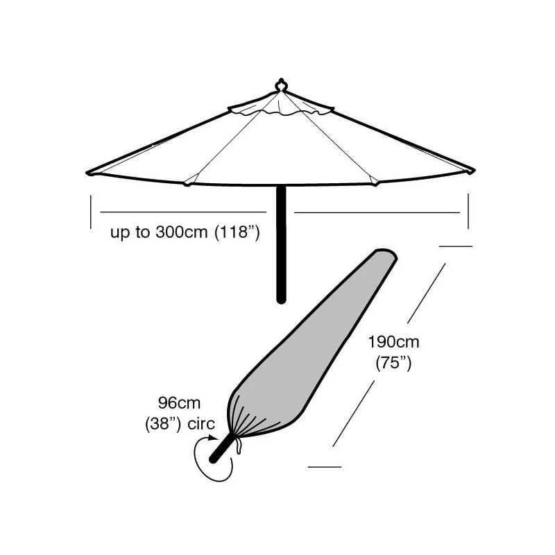 Funda Parasol Mediana Circular Easy-cover.