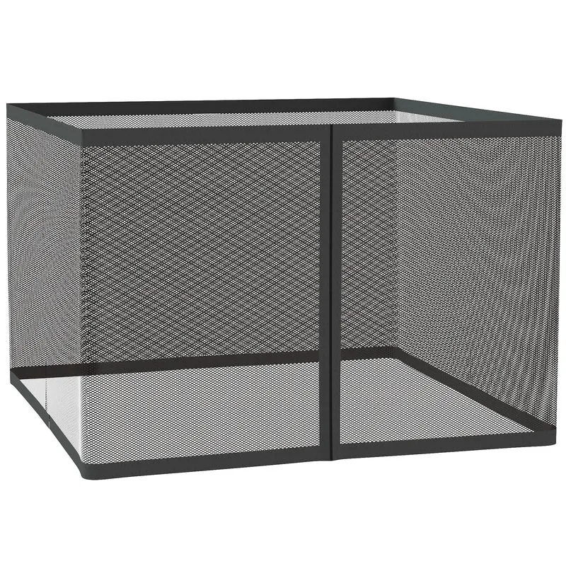 Outsunny Mosquitera para Sombrilla Mosquitera para Aire Libre para Paraguas 300x300x240 cm Red para Sombrilla de Malla de Patio con Cremallera Negro