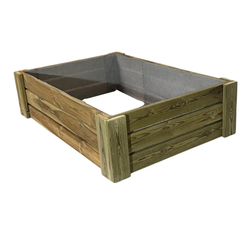 Cajón De Cultivo Solana. Altura De 30 Cm. Sin Base. Vidahuerto 120x100x30 Cm.