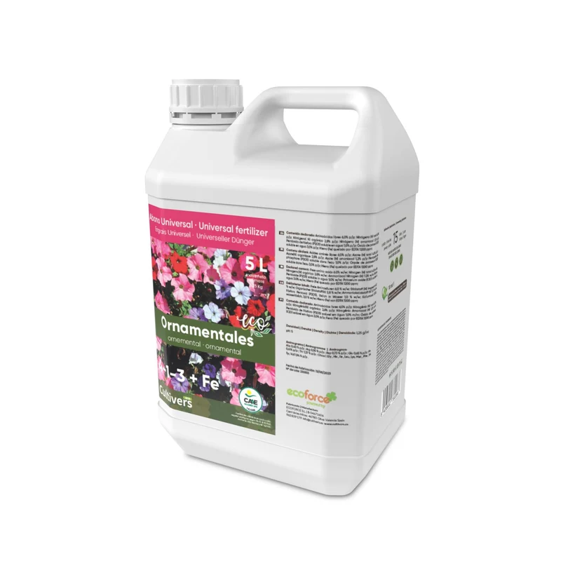 Abono Plantas Ornamentales Líquido Ecológico Cultivers 2x1l