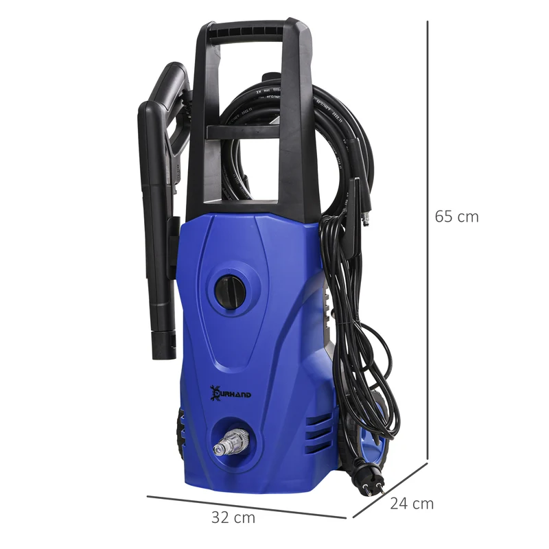 Durhand Hidrolimpiadora 1600w Caudal 432l/h Bomba De Aluminio Presión De 130 Bar