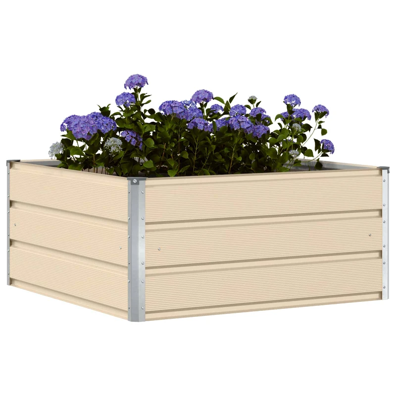 Jardinera Marfil 100 X 100 X 45 Cm Acero