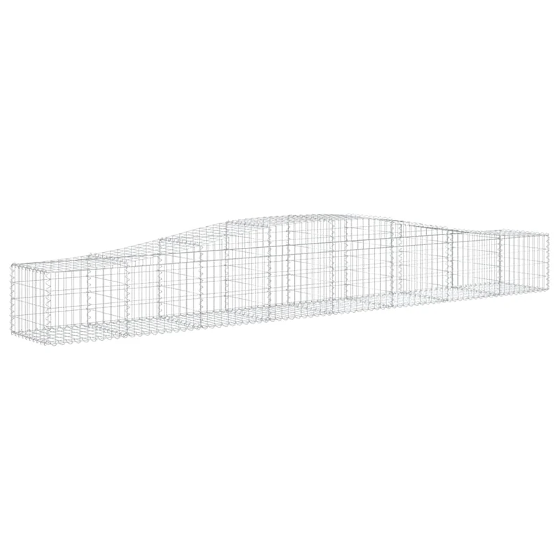 Cestas De Gaviones 3 Uds Forma De Arco Hierro 400x50x40/60 Cm