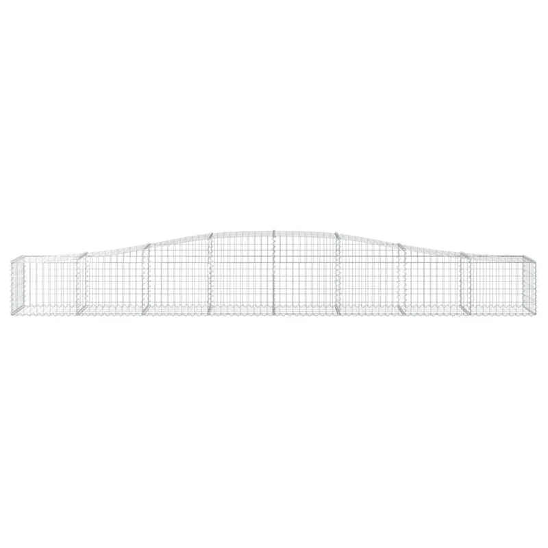 Cestas De Gaviones 3 Uds Forma De Arco Hierro 400x50x40/60 Cm