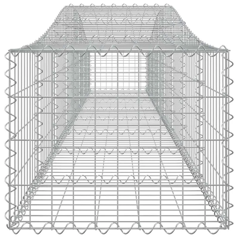 Cestas De Gaviones 3 Uds Forma De Arco Hierro 400x50x40/60 Cm