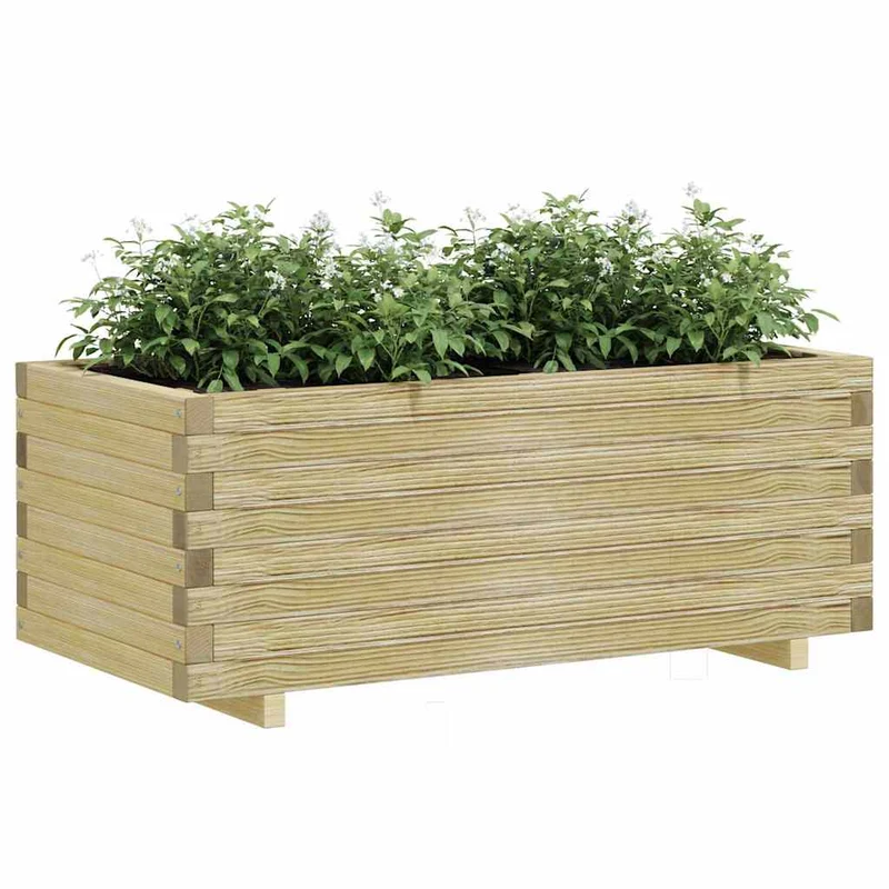 Arriate Elevado Rectangular Madera 100x50x40 Cm