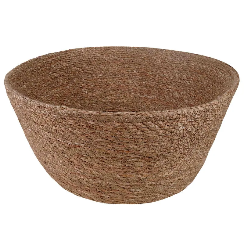 Maceta Con Asas Natural Ø 45 X 36 Cm 100% Hierba Marina