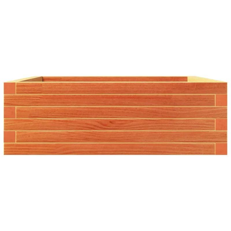 Jardinera De Madera Maciza Pino Marrón Cera 70x70x23 Cm