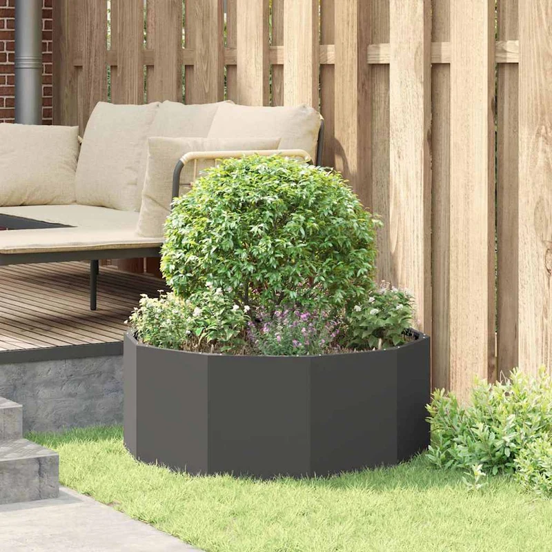 Jardinera Negro 90 X 90 X 35 Cm Acero