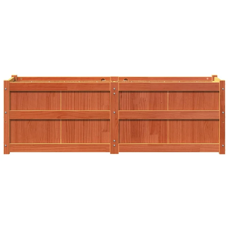 Jardinera Exterior Madera Maciza Pino Marrón Cera 150x50x50 Cm