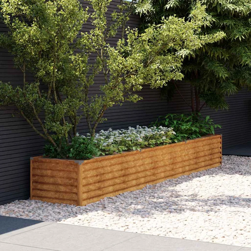 Jardinera Elevada 291x50x36 Cm De Acero Corten