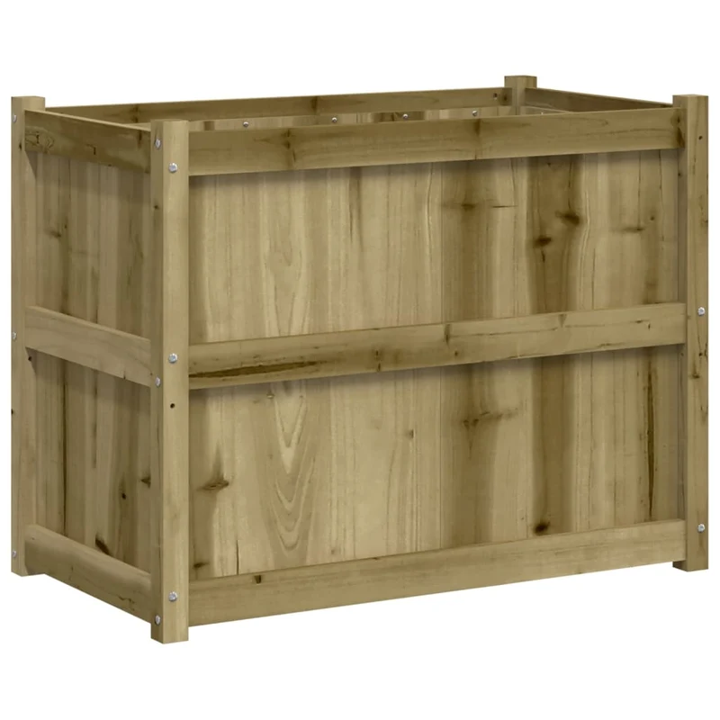 Jardinera De Madera De Pino Impregnada 90x50x70 Cm