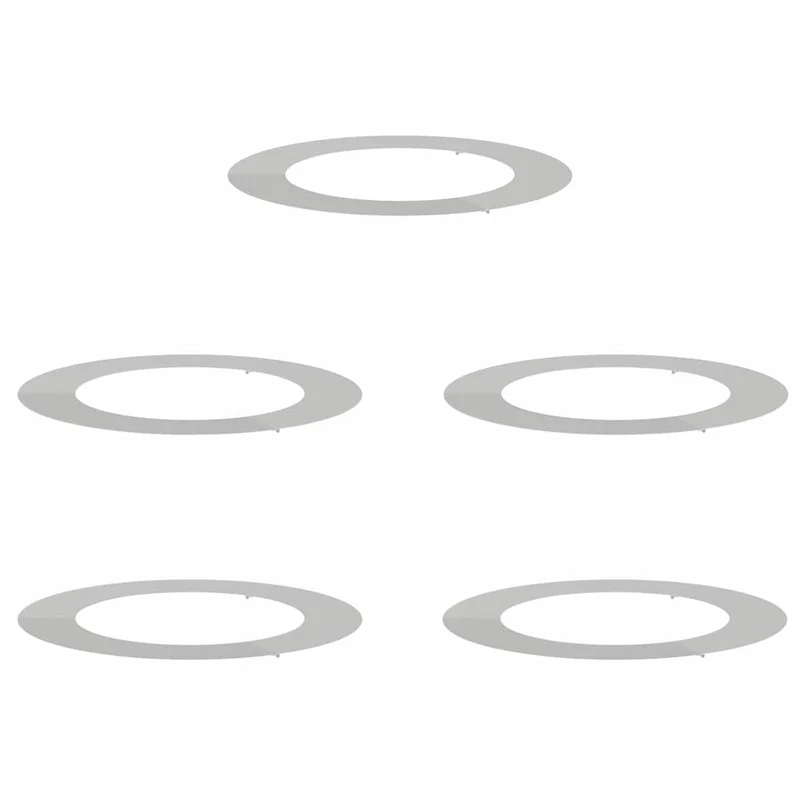 Adecuado Para Anillos De Árbol Plano 5 Uds. Plateado Ø60/90 Cm