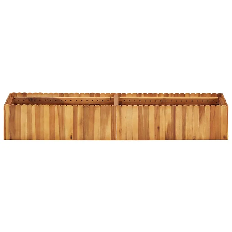 Arriate Elevado De Madera Maciza De Acacia 150x30x25 Cm