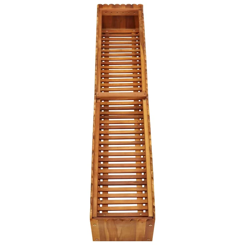 Arriate Elevado De Madera Maciza De Acacia 150x30x25 Cm