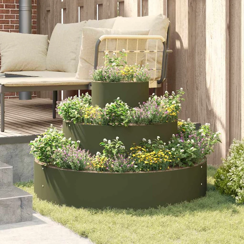 Maceta Para Jardín Verde Oliva 90 X 90 X 20 Cm