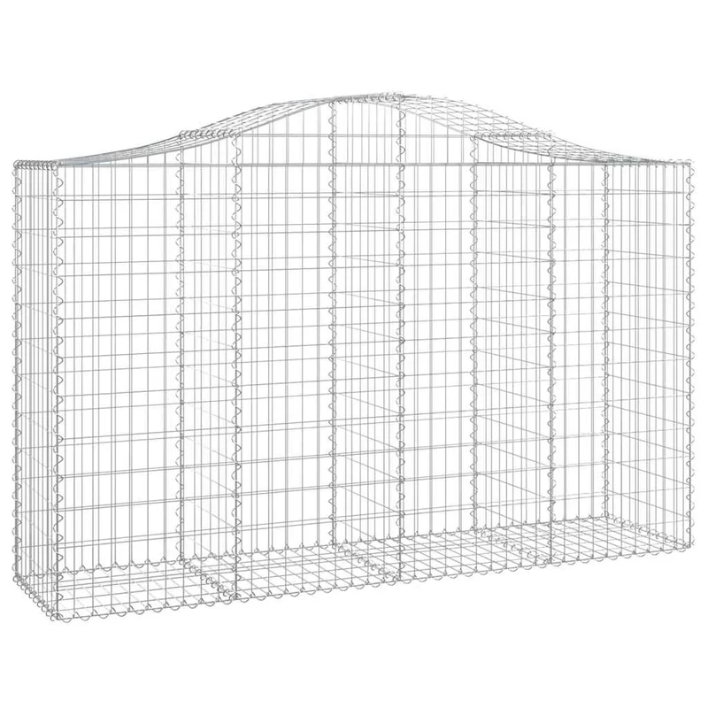 Cestas De Gaviones 8 Uds Forma De Arco Hierro 200x50x120/140 Cm