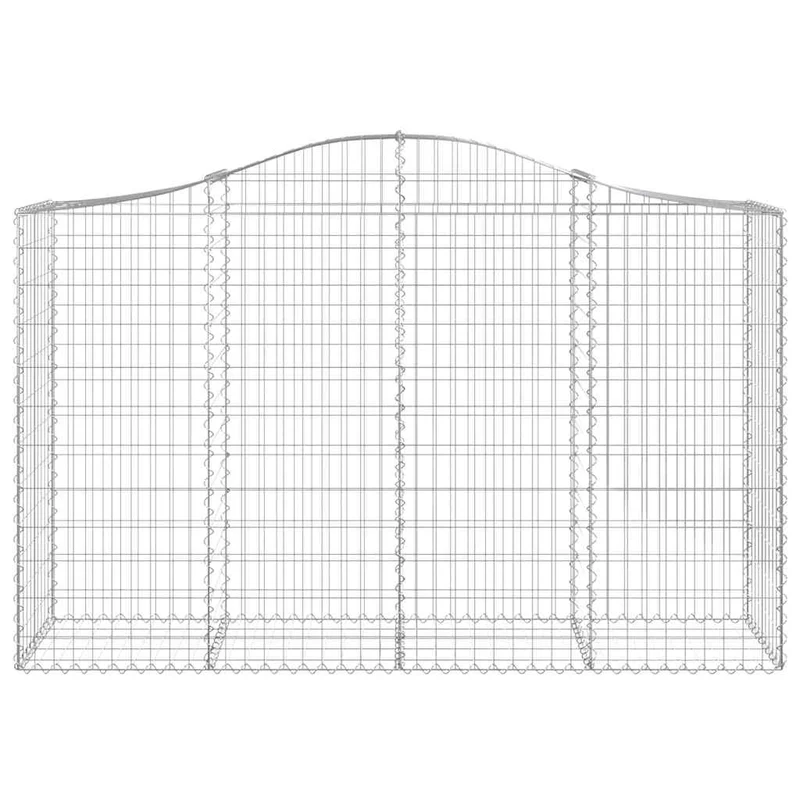 Cestas De Gaviones 8 Uds Forma De Arco Hierro 200x50x120/140 Cm