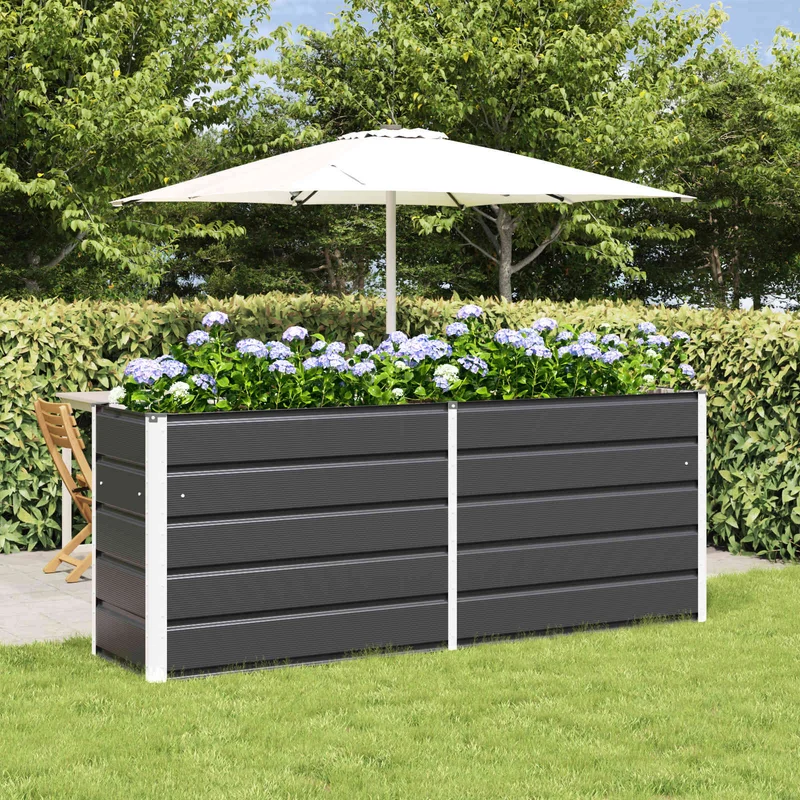 Jardinera Antracita 195 X 50 X 75 Cm Acero Galvanizado