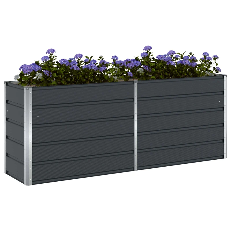 Jardinera Antracita 195 X 50 X 75 Cm Acero Galvanizado
