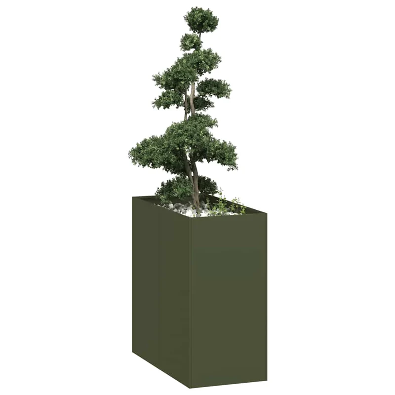 Jardinera Acero Verde Oliva 40x80x80 Cm