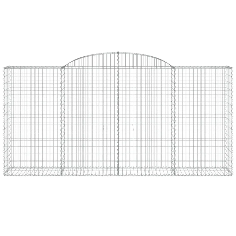 Cestas Gaviones 7 Uds Forma De Arco Hierro 300x50x140/160 Cm