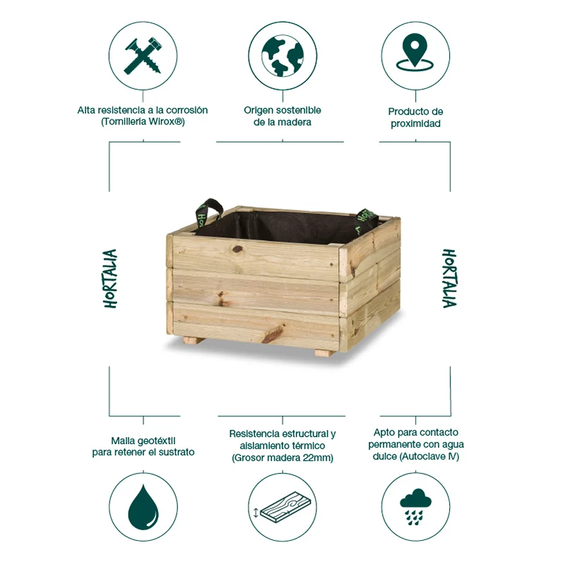 Jardinera PUN KD 50X50X30