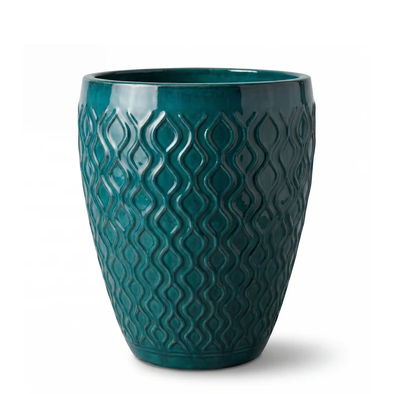 Pot PHENIX 32x40cm bleu pétrole