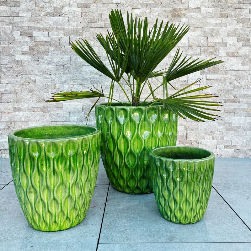 Pot MONET 38x38cm vert pomme