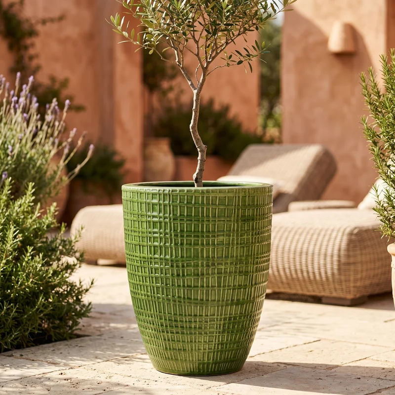 Pot VERNE 32x40cm vert pomme