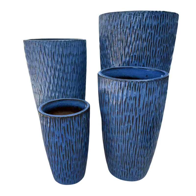 Pot PAGNOL 38x66cm bleu antique