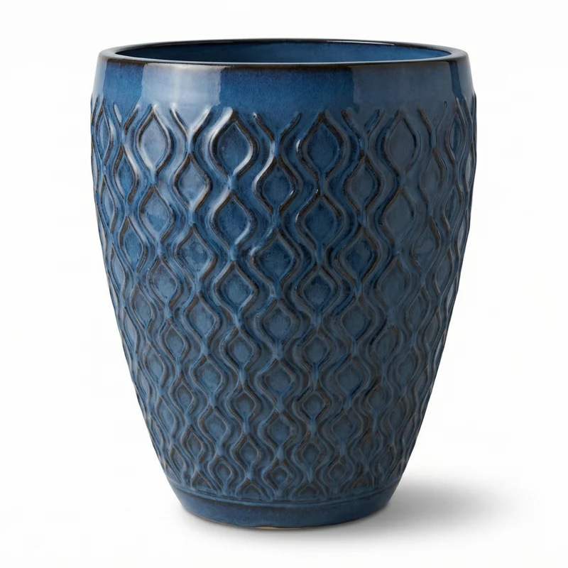 Pot PHENIX 41x55cm bleu antique