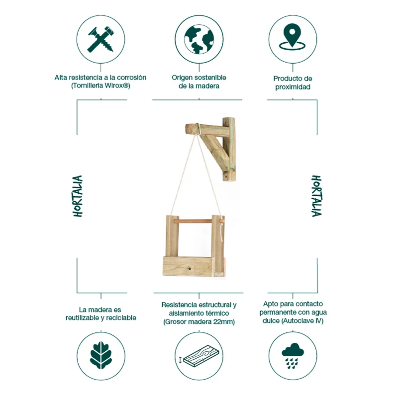 Jardinera Colgante WOODY 1B