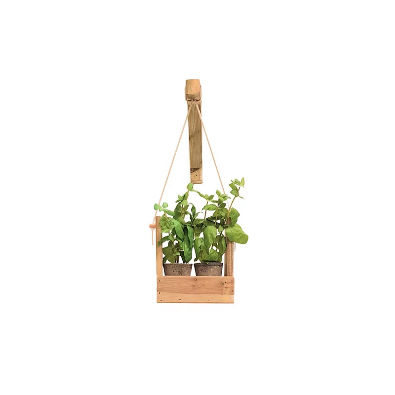Jardinera Colgante De Madera Tratada Woody 1b Hortalia