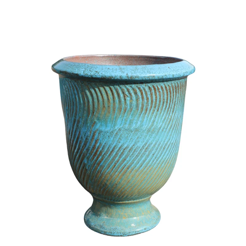 Pot MORGANE 42x52cm bleu fer