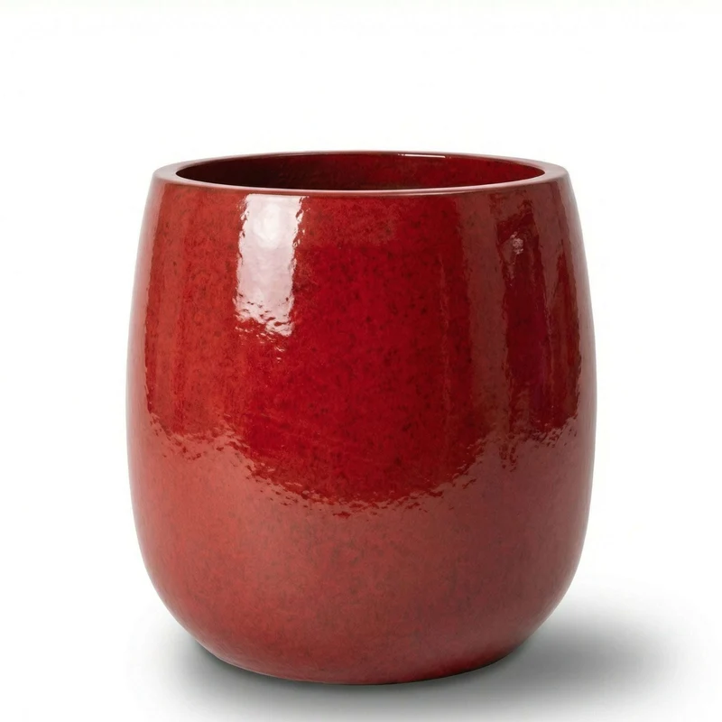 Pot SOCRATE 32x33cm rouge tropical