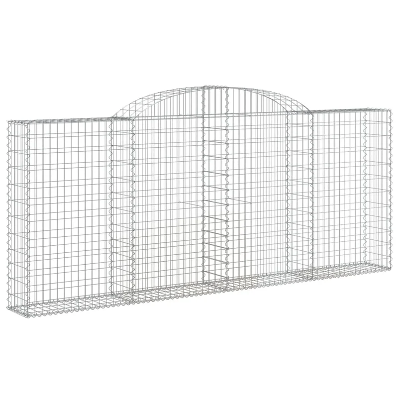 Cestas De Gaviones 4 Uds Forma De Arco Hierro 300x30x120/140 Cm